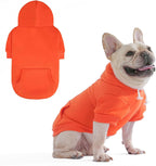 KOOLTAIL Fall Dog Hoodie - Soft & Warm Dog Thanksgiving Sweater with Leash Hole and Pocket, Pet Winter Coat, Cold Weather Clothes Sweatshirt for Small Medium Large Dogs Puppy Cat Boys Girls, Orange SM