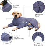 Dog Winter Coat,Warm Dog Jacket,Puppy Polar Fleece High Collar Full Body Snowsuit,Comfort Windproof Sweater(Grey,Small)