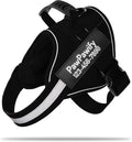 PawPawify Custom No Pull Dog Harness with Name and Phone Number, Heavy Duty Personalized Pet Vest to Prevent Tugging, Pulling, or Choking, Training and Walking (New Black, S (10-19LBS))