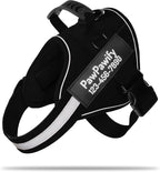 PawPawify Custom No Pull Dog Harness with Name and Phone Number, Heavy Duty Personalized Pet Vest to Prevent Tugging, Pulling, or Choking, Training and Walking (New Black, S (10-19LBS))
