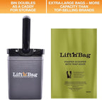 Neater Pet Brands Lift N’ Bag 2.0 Dog Pooper Scooper with Bag Attachment for Small to Large Dogs, New & Improved Design, 60 Refill Bags, Heavy Duty Dog Poop Scooper for Yard & Walks, One-Hand Use
