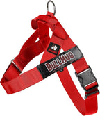 Adjustable Dog Harness– No Pull, No Choke – for English Bulldogs, French Bulldogs, Pugs & Broad-Chested Breeds – Easy, Safe Walks (Bright RED, Medium)
