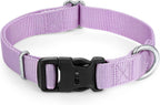 Mikivery Nylon Dog Collar with Quick Release Buckle Soft Adjustable Sturdy for Small Medium Large Dogs Violet,M