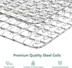 Novilla Queen Mattress, 6 Inch Queen Size Mattresses in a Box with Smarts™ Coil for Pressure Relief, Medium Plush Foam and Spring Hybrid Colchones with CertiPUR-US Certified for Kids