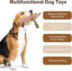 Dog Toys, Dog Squeaker Toys with Crinkle Paper, Stuffed Animal Dog Plush Chewing Toy, Cotton Rope Interactive Toys for Puppy, Small, Middle Dogs (Camel-Colored Elk)