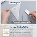 rabbitgoo Window Privacy Film, Frosted Glass Window Clings, Static Cling UV Heat Blocking Door Stickers for Home Bathroom, Removable Indoor Decal Coverings Day and Night, Pure, 29.5 x 118.1 Inches