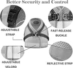 Cat Harness and Leash for Walking, Kitten Escape Proof Harnesses, Adjustable Reflective Puppy Harness with Leashes Set, Easy Adjustable Soft net Breathable Pet Safety Vest XS (Chest: 6" - 8") Grey