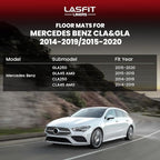 LASFIT Floor Mats for Mercedes Benz CLA 2014-2019 & GLA 2015-2020 250/45 AMG, All Weather TPE Custom Fit Car Mats for Mercedes CLA & GLA Floor Liners, 1st & 2nd Row Set, Black
