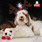 Multipet Lamb Chop Dog Plush Toy w/Easter Bunny Ears - Squeaky Toy for All Dogs - Extra Soft Plush - Stuffed Animal for Cuddling & Playing (6”, Cream/Pink)
