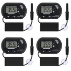 4Pack Aquarium Thermometer, Reptile Fish Tank Thermometer, Digital Thermometer, Terrarium Water Temperature Test, with Large LCD Display