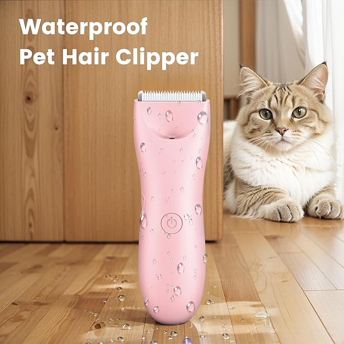 Dog Clippers Pet Grooming Kit, Low Noise Dog Hair Trimmer for Grooming Cordless Pet Shaver with LED Light for Dogs Cats Animals