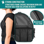 PetAmi Dog Backpack Carrier for Small Large Cat, Pet, Puppy, Ventilated Pet Hiking Backpack Travel Bag, Airline Approved Cat Backpack Carrier, Camping Biking Dog Bag Up to 18lbs Pet, Charcoal
