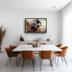 Framed Large Western Cowboy Wall Art, Oversized Rustic Cow Wall Decor for Living Room, Dusty Canvas Painting Pictures Vintage Artwork Home Decoration for Living Room Bedroom Office 36"x24"