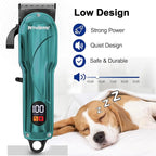 Quiet Dog Grooming Kit - 2000mAh Dog Clippers for Grooming Dog Grooming Clippers for Heavy Thick Hair Coats Waterproof Rechargeable Cordless Clippers Safe and Easy to Clean Home Pet Grooming