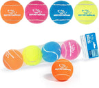 Best Pet Supplies Interactive Squeaky Dog Chew Toy, Ideal Dog Toys for Chewers, Small, Medium & Large Dogs, and Fetch Lovers - Tennis (Assorted Color), Large (Pack of 4)