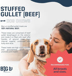 Big Lu - 6-Inch Stuffed Gullet Sticks, 10 Count, Premium Beef Dog Treats, All-Natural, High-Protein, Easily Digestible Chews for Dogs, Supports Dental Health and Joint Mobility