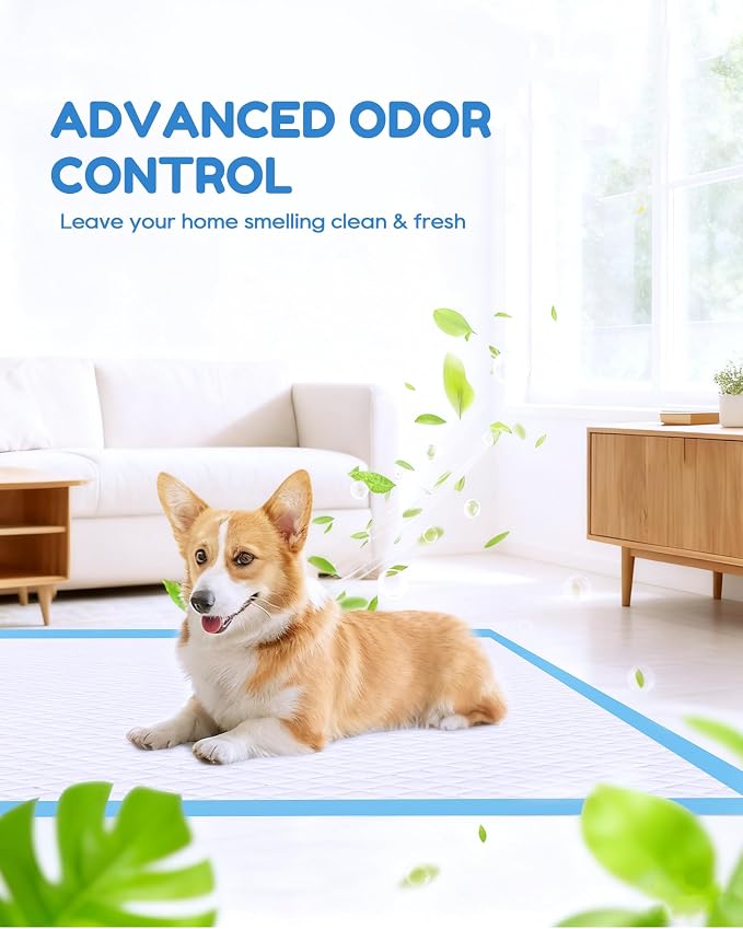 Extra Large Puppy Dog Pee Pads 28" x 34"-100 Count, Super Absorbent Disposable Dog Training Pads, Quick Drying, Leak-Proof, Ultra Thick Potty Pads for Dogs, Puppies, Doggie, Cats, Rabbits
