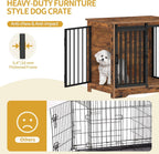 27.2" Dog Crate Furniture with Barn Door. Everyday comfort that fits naturally into your space.