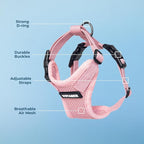 Voyager Step-in Pet Harness - All Weather Mesh, Adjustable Step in Harness for Cats and Dogs by Best Pet Supplies - Pink, M