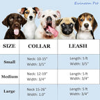 Soft Dog Collar and Leash Set Adjustable Woven Tweed Dog Collars with Metal Buckle and Lead for Small Medium Large Dogs,Beige