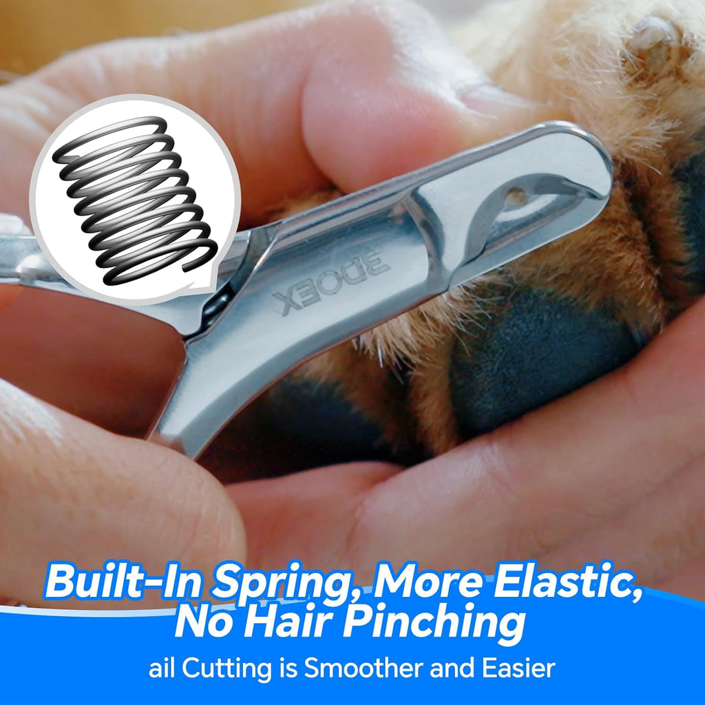 Dog Cat Nail Clippers for Large Dogs Heavy Duty Dog, Professional Stainless Steel Pet Nail Trimmers, Sharp & Safe with Ergonomic Handle, Built-in Nail File