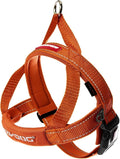 EzyDog Quick Fit Dog Harness, Soft Neoprene Padding - Large, Orange | Fast One-Click Buckle, Adjustable Fit, Strong Reinforced Materials, Reflective Stitching, No Pull Dog Harness, Easy Walking