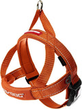 EzyDog Quick Fit Dog Harness, Soft Neoprene Padding - Medium, Orange | Fast One-Click Buckle, Adjustable Fit, Strong Reinforced Materials, Reflective Stitching, No Pull Dog Harness, Easy Walking