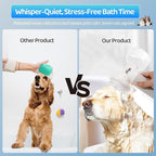 Furgo Dog Bath Brush with Automatic Shampoo & Foam Dispenser, Soft Silicone Massage Brush for Deep Cleansing, Nourishing & Grooming, Rechargeable Cat Foam Sprayer for All Hair Types Pets