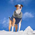 PETDSH Dog Coat Medium, Windproof Dog Jacket with Warm Fleece Lining, Thickened Collar Dogs Winter Coat, Adjustable Reflective Pet Coats for Cold Weather (Navy Blue, Medium)