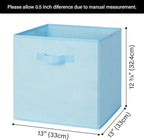 GRANNY SAYS 13 Inch Cube Storage Bins, Colorful Cube Storage Organizer, Fabric Storage Bins, Storage Cubes for Shelves, Closet, Toy Storage Bins for Kids Room, Play Room, Colour, 6-Pack
