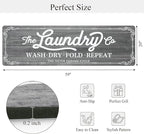 Pauwer Laundry Room Rug Runner 20"x60" Waterproof Rubber Laundry Mat Non Slip Kitchen Mats for Floor Washable Floor Mat Runner Rug for Farmhouse Mudroom Washroom Bathroom Decor