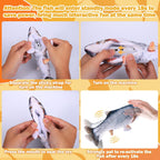 Interactive Dog Toys - Upgrade Flopping Fish Dog Toy to Keep Them Busy, Touch Activated Moving Dog Toys for Small / Medium / Large Puppy Enrichment, Rechargeable Pet Toys Plush, Squeaky Dog Toys