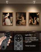 EZVALO Spot Lights Indoor,5500mAh Rechargeable Plants Spotlights with Remote,Wireless Mini Art Accent Spot Lights with Timer＆Dimmable, 3CCT, Uplights Indoor for Plants,Display,Artwork(4Pack-White)