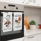 Basset Hound Gifts Kitchen Towels Set of 2, Funny Dog Hand Towels for Bathroom Kitchen Decor, Basset Hound Gifts for Women Dog Owners, Gift forDog Lovers Moms Dishcloths Dish Towel 16X24 Inches