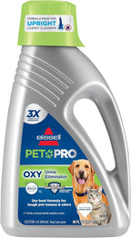 Bissell PET PRO OXY Urine Eliminator with Febreze Carpet Deep Clean Solution, with StainProtect Technology, for use in leading upright carpet cleaners, 48oz, Our best formula for pet messes & odors