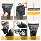 30W Wide Blades for Dog Grooming Blades Compatible with Andis Dog Clippers Blades,Dog Clipper Blades Compatible with Oster A5,Wahl km10 Dog Clippers,Stainless-Steel Blade Sharp