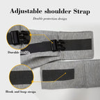 Dog & Cat Carrier Sling, Adjustable Soft Padded Shoulder Puppy Carrier, Hands-Free Dog Carrier Bag with Double Safety Buckles Premium Material for Outdoor Travel (Light Gray, L)