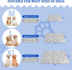 MH MYLUNE HOME Upgrade Cooling Mat for Pets, 44”x32” Arc-Chill Fiber Reinforced Padding, Heat-Absorbing Color-Changing Pet Pad, Foldable/Washable Summer Bed