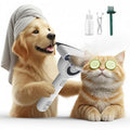 Dog brush for shedding & Cat Grooming Comb kit– Pet Steam brush with UV Sterilization, Rechargeable - Suitable for long-haired or curly-haired pets. Removes tangled hair