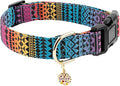Faygarsle Bohemian Geometric Pattern Dog Collar for Small Medium Large Boys Girls Dogs S