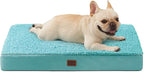EHEYCIGA Orthopedic Medium Dog Beds for Small Dogs with Removable Washable Cover for Crate, Turquoise Blue, 30x20
