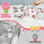 Supet Cat Grooming Hammock, Soft Fabric Nail Clipper Hammock, Self-Adhesive Wrap for Cutting Nails, Quickly Calm Down for Medicine, Teeth Brushing, Ear Cleaning