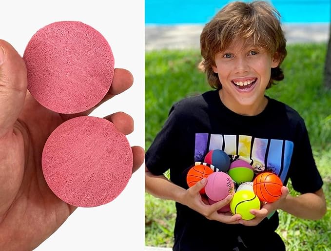 JA-RU Hi-Bounce Pinky Ball (144 Pack) Rubber-Handball Bouncy Balls for Kids. Small Pink Stress Ball. Indoor and Outdoor Sport Party Favors. Throwing Play Therapy. 976-144p