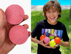 JA-RU Hi-Bounce Pinky Ball (144 Pack) Rubber-Handball Bouncy Balls for Kids. Small Pink Stress Ball. Indoor and Outdoor Sport Party Favors. Throwing Play Therapy. 976-144p