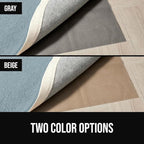 GORILLA GRIP Premium Dual Sided Extra Thick 5x7 Rug Gripper Pad for Hardwood Floors, Breathable Slip Resistant Pad Grips Under Carpet Area Rugs for Hard Surface Floor Protection, Easy Trim Mats, Beige