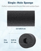 Pawfly 6 Pack Pre-Filter Sponge, Aquarium Filter Sponge 0.8" Intake Sponge Foam Roll for Small Fish Shrimp Fry Fish Tank Covers Accessories
