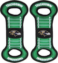 Pets First NFL Football Field Dog Toy with Squeaker. - Baltimore Ravens - for Tug, Toss, & Fetch. - Tough & Durable Pet Toy (Pack of 2)