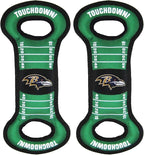 Pets First NFL Football Field Dog Toy with Squeaker. - Baltimore Ravens - for Tug, Toss, & Fetch. - Tough & Durable Pet Toy (Pack of 2)
