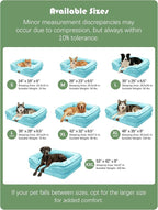 Spotted Play Orthopedic Dog Bed with Sides - Sofa Beds for Medium Dogs, Supportive Foam Pet Couch Bed with Washable Removable Cover, Waterproof Lining and Non-Slip Bottom, Ice Blue - M