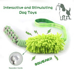 wodoca Dog Rope Toy Tug of War Dog Toy for Aggressive Chewers, Interactive Puppy Chew Toys Rope with Strong Squeak, Knots Cotton for Teeth Cleaning, Training Medium, Large Dogs